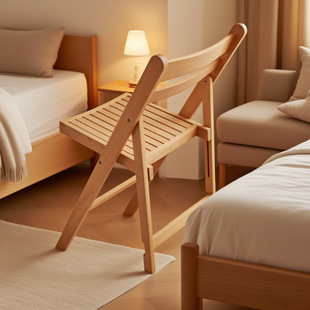 折叠椅家用现代简约北欧餐椅折椅椅子靠背椅便携办公木凳子简易凳