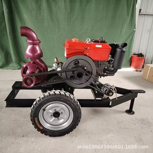 6寸水泵380立方拖车压井泵柴油抽水泵灌溉设备柴油机离心泵