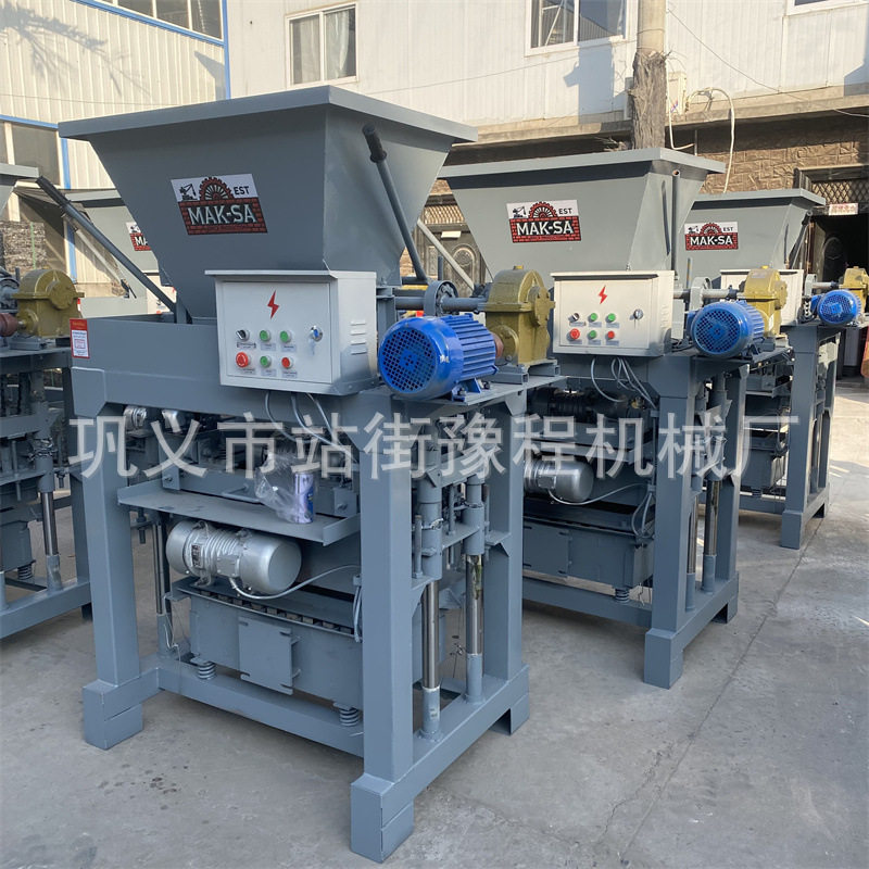 水泥打砖机空心砖制造设备免烧砌块制造成型机六角护坡植草压砖机