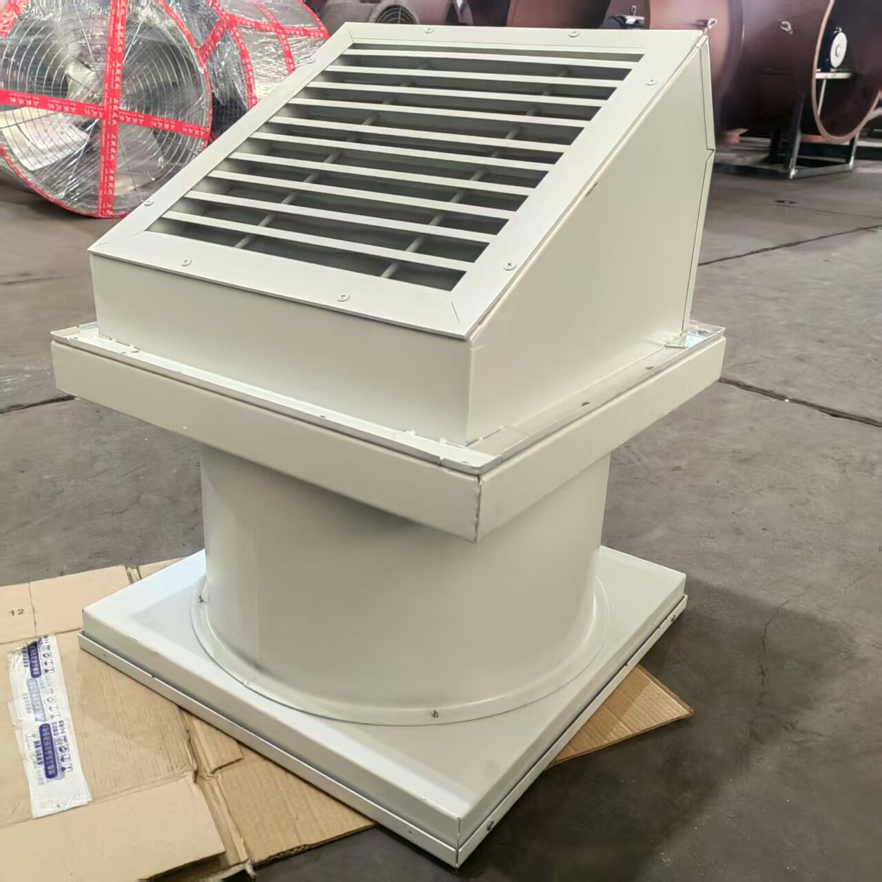 智能温控风机ZTF系列带45度防雨弯头止回阀不锈钢防护网