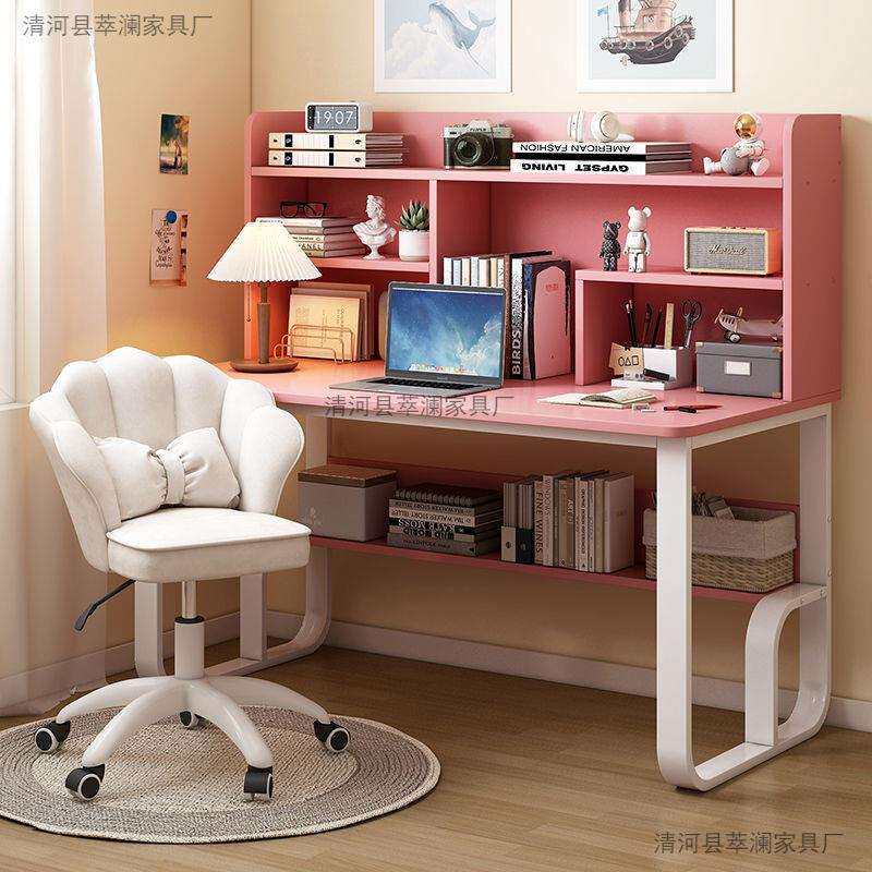 儿童书桌书架组合一体桌椅套装简约卧室小孩写字桌家用学生学习桌