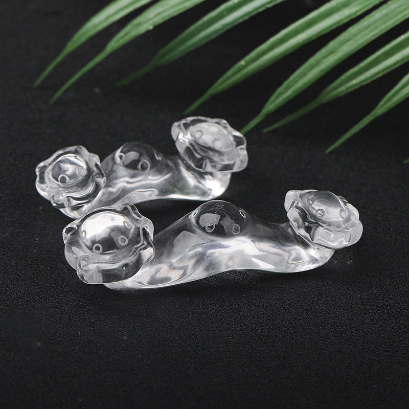 天然白水晶黄水晶如意摆件如意吉祥家居装饰客厅摆设吉祥如意挂件