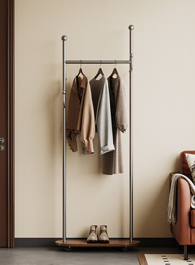 中古挂衣架落地衣帽架卧室家用晚上放衣神奇可移动玄关置物衣架子