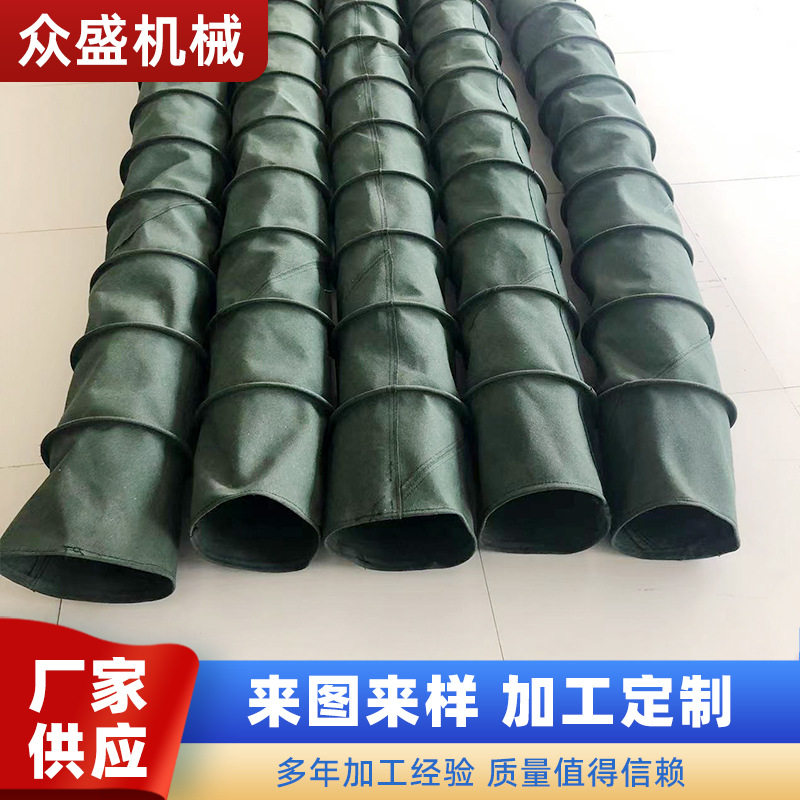 风机帆布软连接防火耐高温保温风管 空调风道口 水泥下料伸缩节