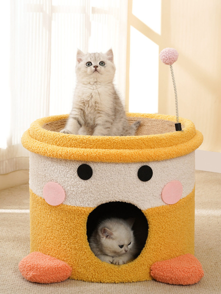 猫爬架剑麻桶猫窝猫树一体小型不占地双层猫抓板四季通用猫咪用品