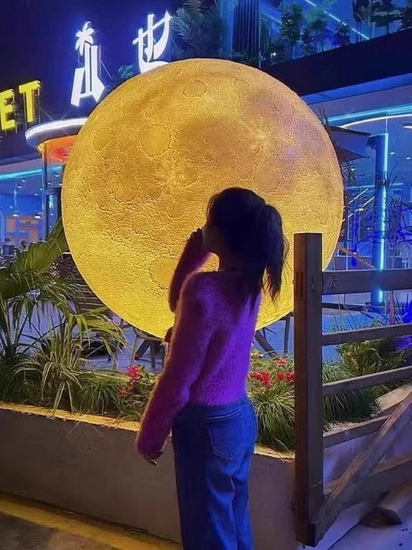 防水户外大月亮落地灯