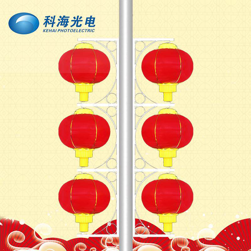 户外三红灯笼喜庆春节防水红灯笼景观灯路灯挂件路灯