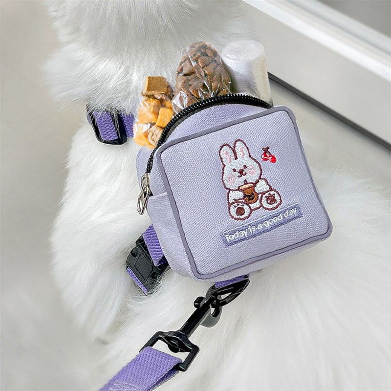 Pet Backpack Harness Large Capacity Dog Adjustable Saddle