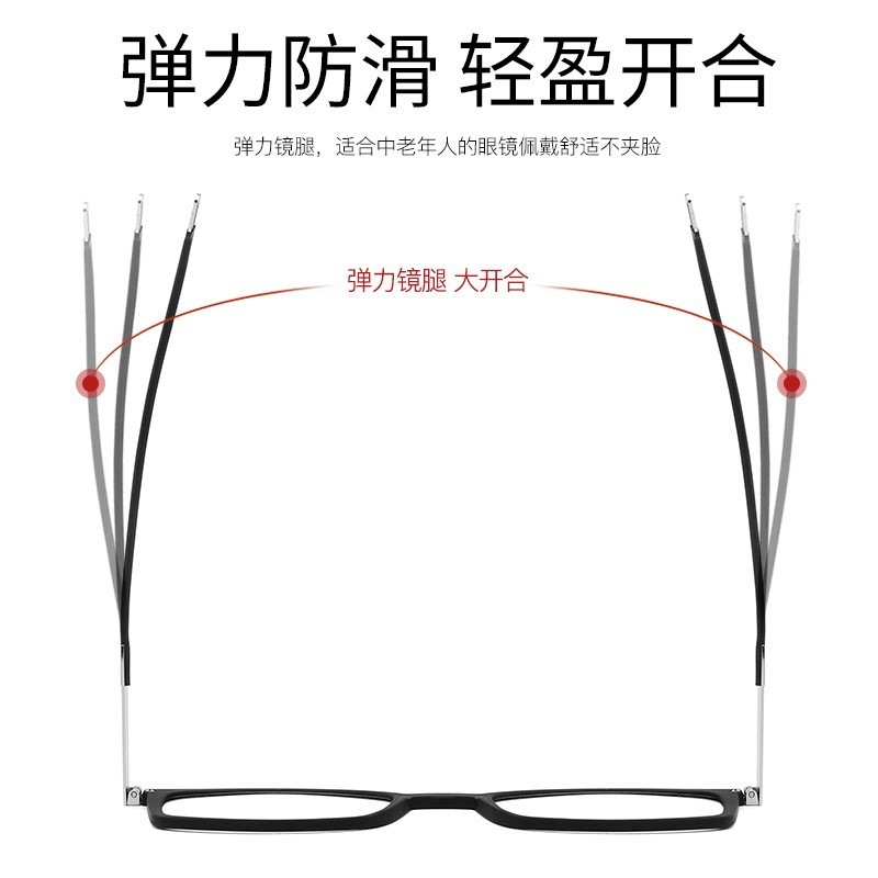潮汐优选腾云小店可贴在手机上的老花镜 超轻超薄镜架 卡片收纳盒