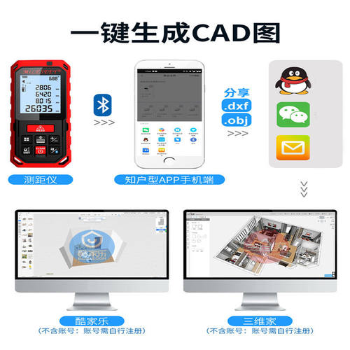 极速。激光测距仪高精度手持红外线测量尺距离测量仪量房神器电子