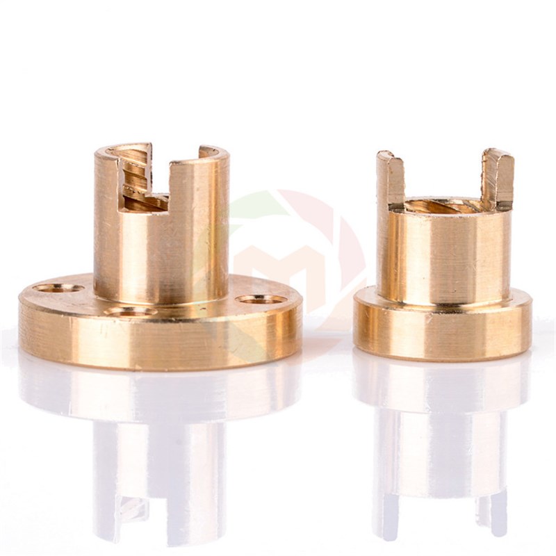 3D打印机配件T8丝杆T8铜螺母消间隙消回差螺母梯型不锈钢丝杆