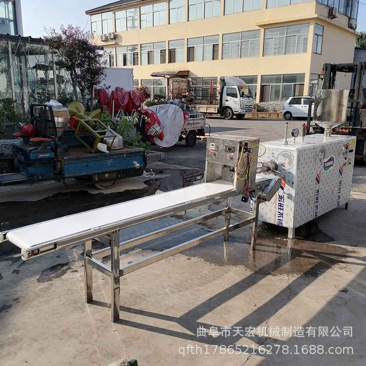 新型虾片机 大米糕片机 电热自熟薯粉虾棒机 自动成型切断