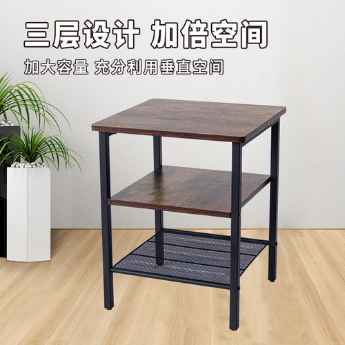 沙发边几角几侧边柜客厅沙发柜阳台置物小桌三层迷你小茶几厂家