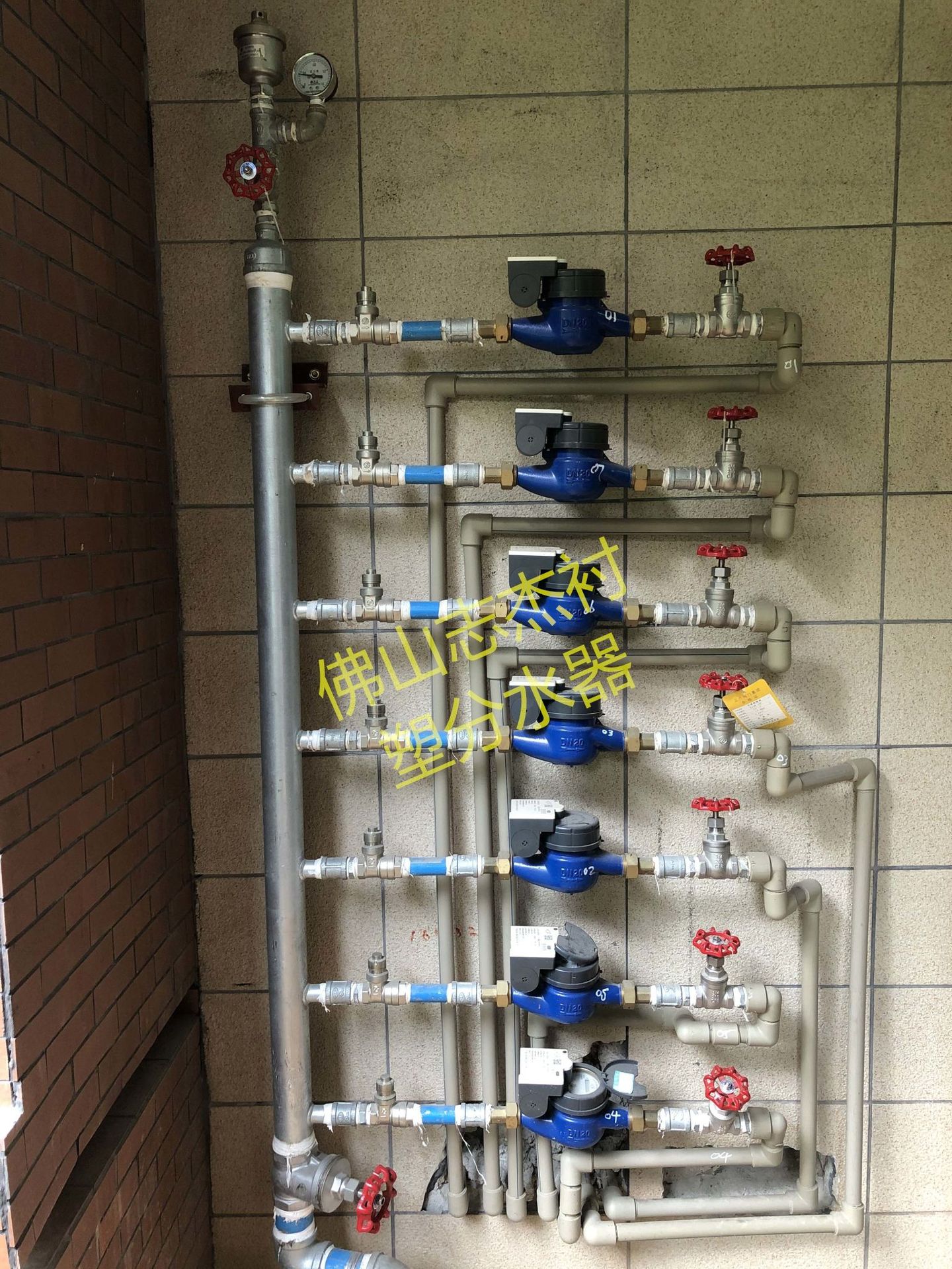 钢塑表前分水器热镀锌衬塑分水器水表分水器镀锌分水器