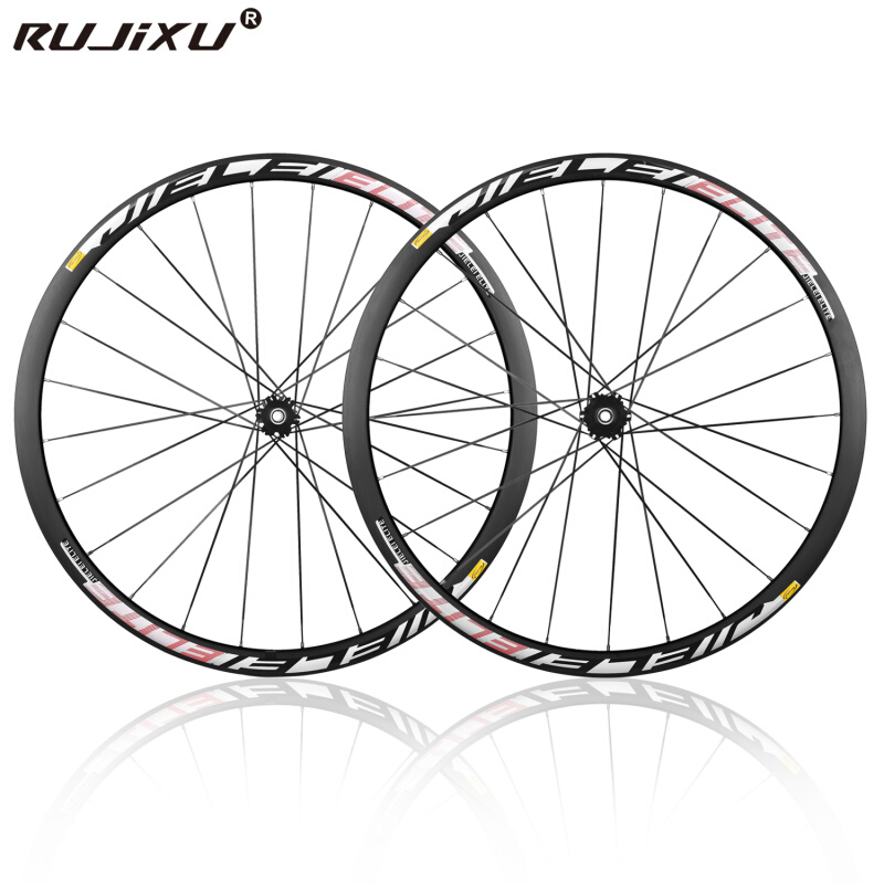 锐杰逊700C超响直拉扁条公路车轮组框高30/35/41mmV/C碟刹轮组