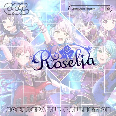 Bang Dream！Roselia乐队LOGO UV转印防水贴纸