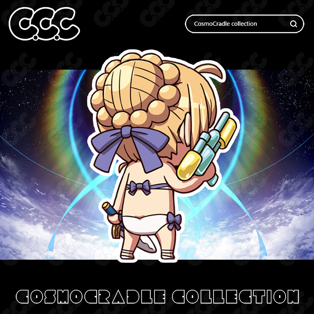 命运冠位指定 FGO Q版 泳装阿尔托莉雅潘德拉贡 UV转印贴纸
