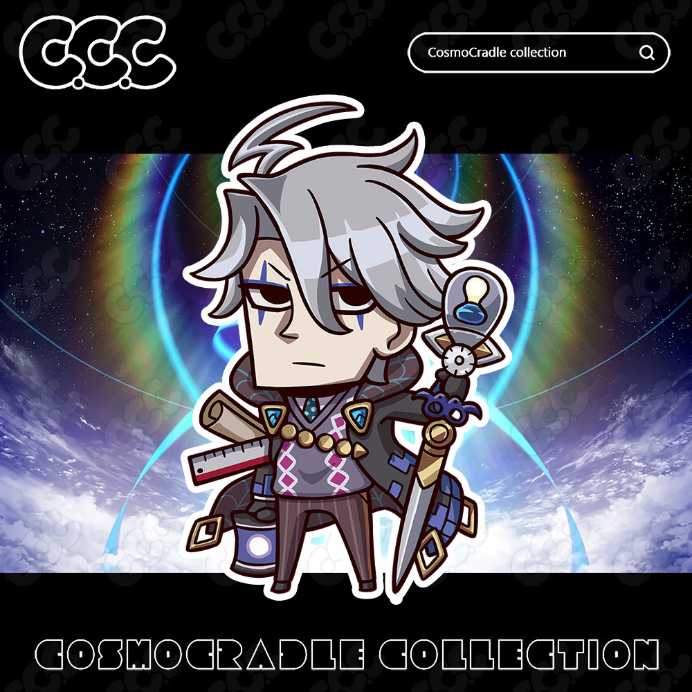 命运冠位指定 FGO Q版 詹姆斯・莫里亚蒂 UV转印防水贴纸
