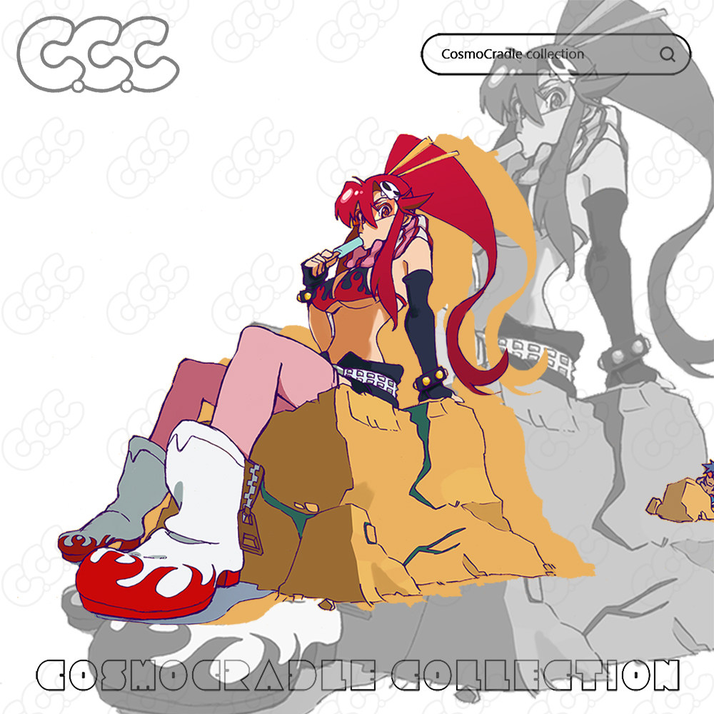 天元突破红莲螺岩 优子 UV转印防水贴纸