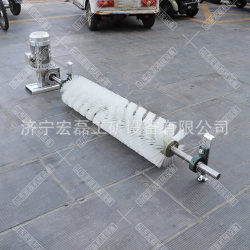 输送带电动滚刷清扫器煤矿旋转式毛刷清理器B1400尼龙毛刷清扫器