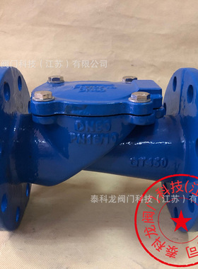 H44X-16Q SFCV法兰橡胶瓣板止回阀DN5065 80 100 125 150 200 300