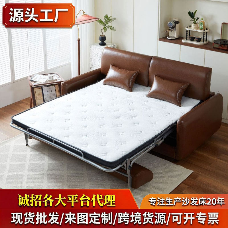 多功能可折叠翻转型沙发床自带床图片