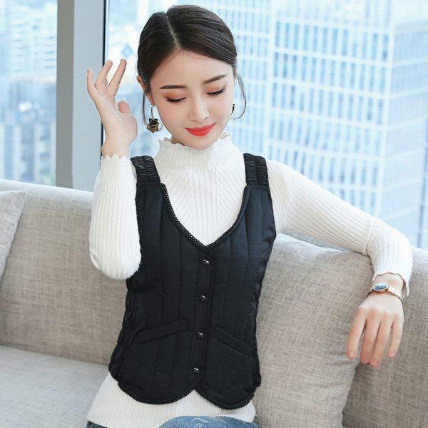 秋冬羽绒棉马甲女贴身内穿保暖韩版修身短款轻薄打底内胆坎肩背心