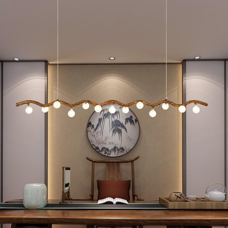 中式禅意茶室吊灯 日式餐厅展厅吧台灯民宿酒店客栈餐桌装饰灯具