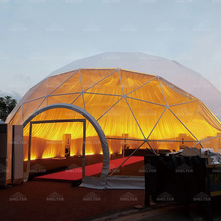 帐篷厂家直销大型投影天幕帐篷钢结构穹顶球形帐篷活动篷房