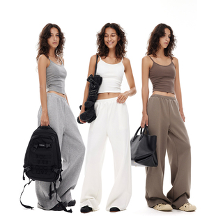 休闲套装 TWO 弹力棉坑纹副乳紧身吊带阔腿舒适长裤 GUYS LITTLE