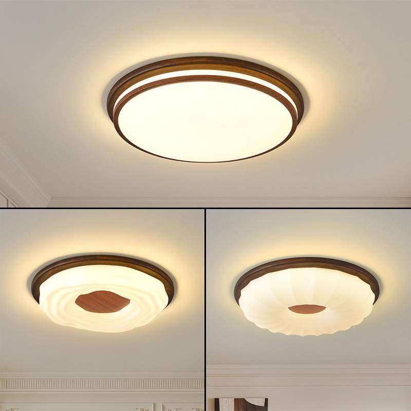 中古风吸顶灯新款卧室法式房间吸顶灯胡桃木色护眼书房餐厅灯3805,3C数码配件,USB灯,淘宝优惠券,粉丝福利购,淘宝优惠卷