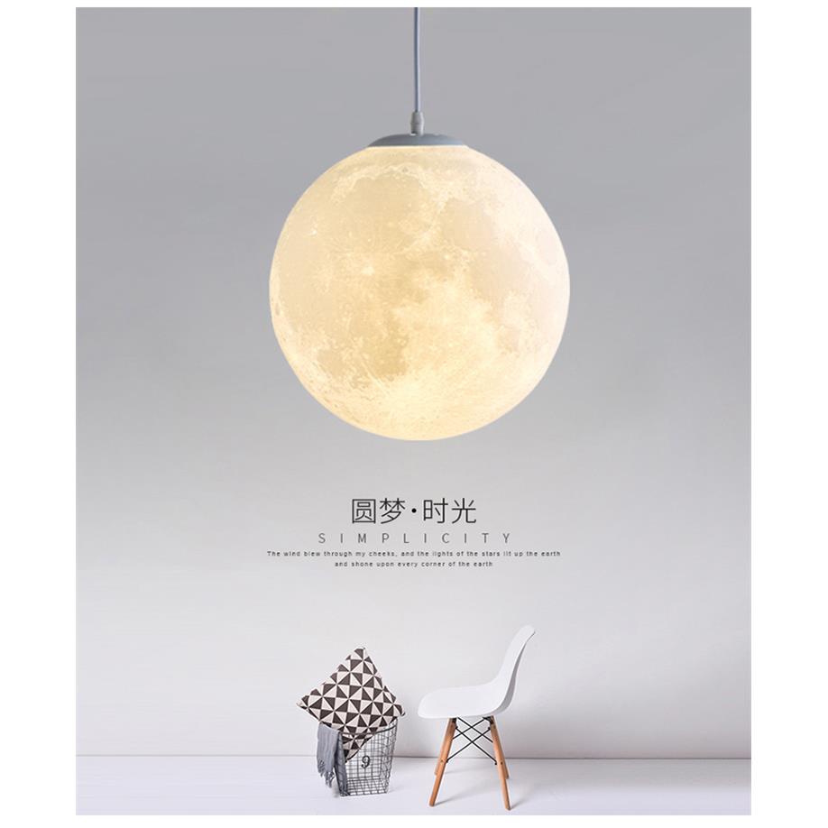 跨境110V3D打印月球吊灯创意家居灯饰现代简约卧室灯个性星球灯