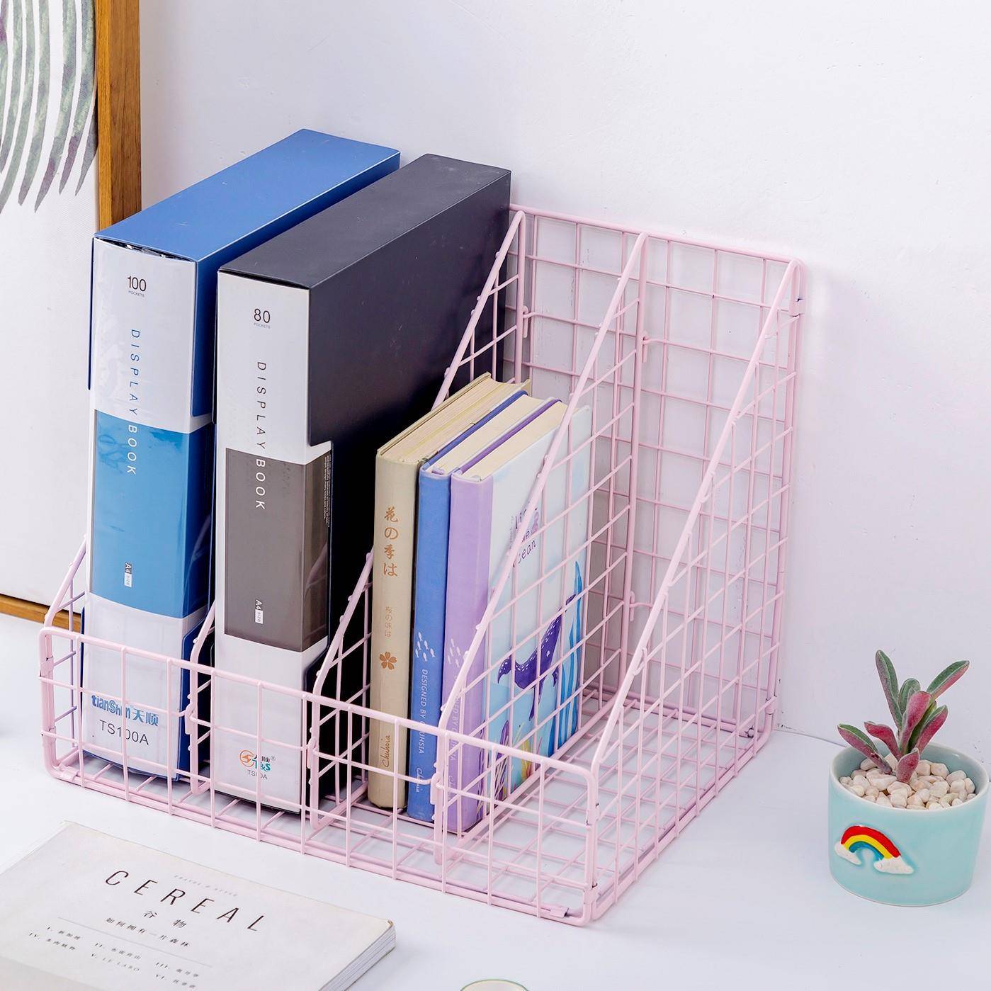 厂供直销铁艺归纳文件框金属桌面资料杂志整理文件夹A4办公文件架