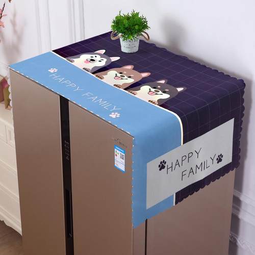 双开门冰箱遮尘盖布2021新洗衣机防尘罩防尘布微波炉冰箱罩子盖巾