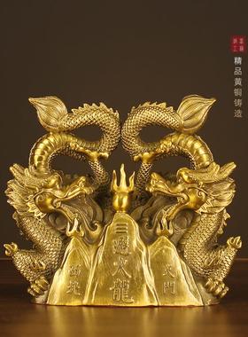 黄铜避火龙摆件厨房在西北角乾卦用品火烧天门铜龙避火龙