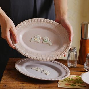 可可爱爱狗狗陶瓷家用饭碗咖啡杯水杯意面盘甜品盘西餐盘泰迪餐具