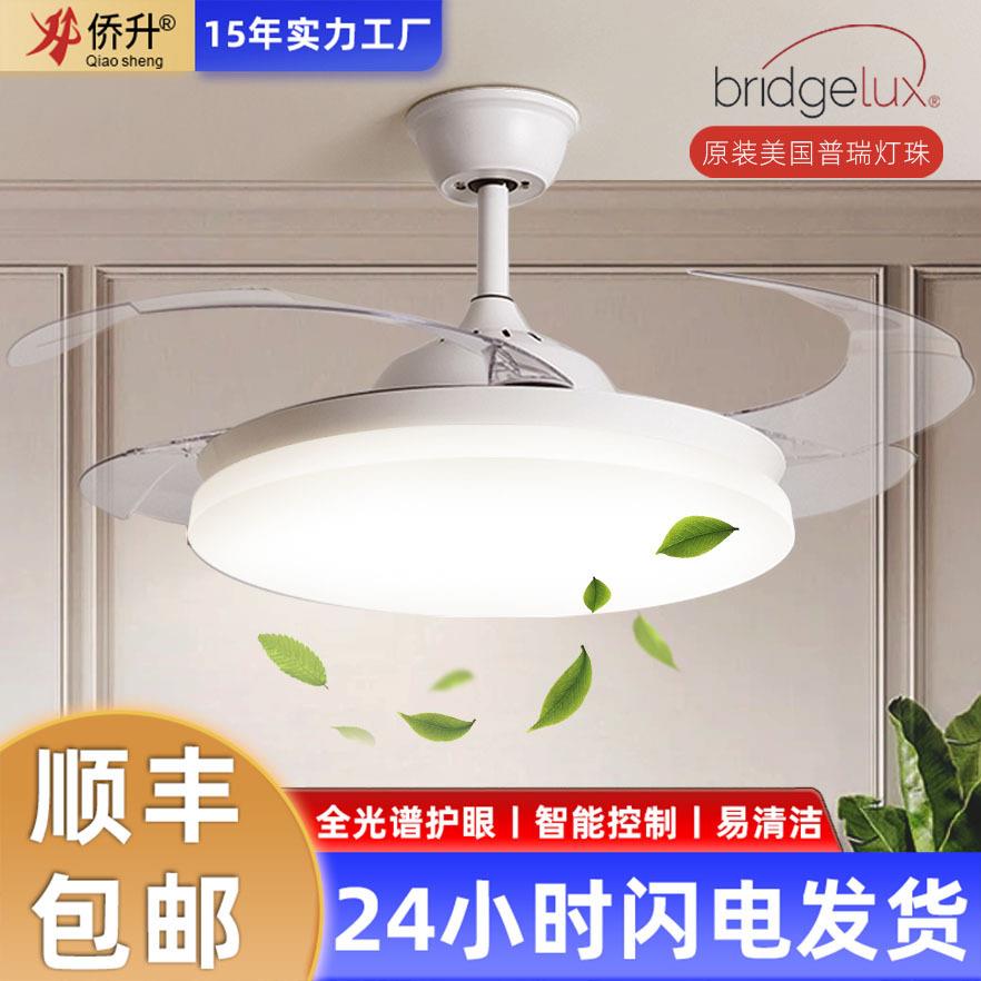 隐形风扇灯新款家用客厅餐厅灯吸顶吊扇灯现代简约智能电扇吊灯具