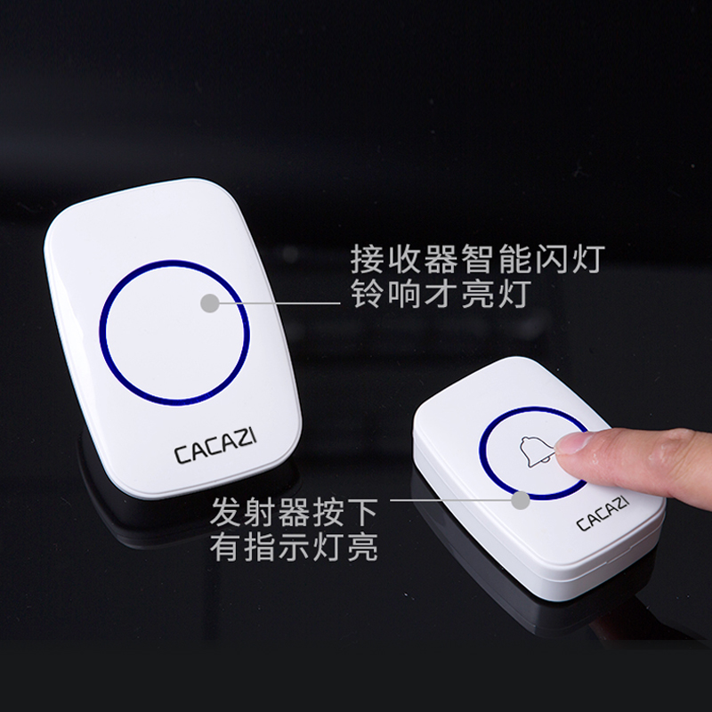 家用无线门铃一拖一拖二智能遥控超远距离电子老式简单老人呼叫器