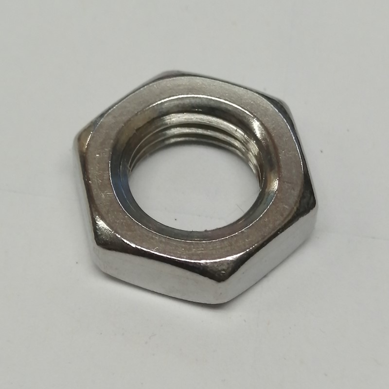 304不锈钢六角细牙薄螺母扁螺帽 M6M8M10M12M14M16M20X1X1.25X1.5