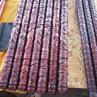 紫檀木文明棍武术实木九龙盘龙棍太极棍子男女把玩健身收藏文玩