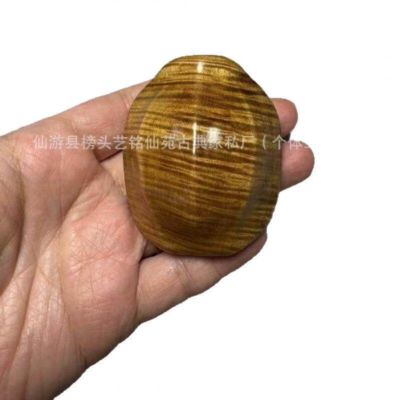 金丝楠木波纹龟壳手把件富甲天下工艺品摆件文玩新款