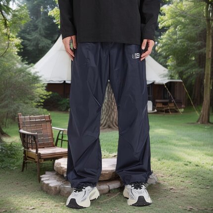 R.Q.G美式工装裤男春秋款宽松直筒防水冲锋裤潮牌休闲长裤子户外