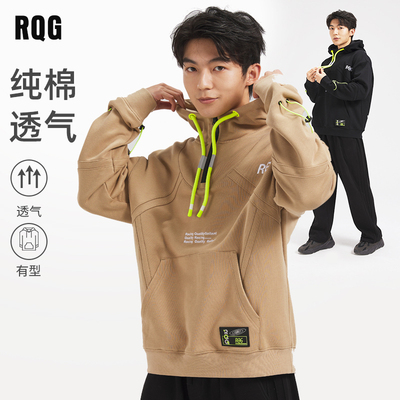 美式复古卫衣连帽全棉套头衫