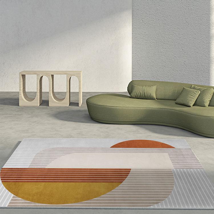 清新INS风客厅地毯沙发茶几卧室地毯地垫圈绒地毯轻奢防滑轻奢风