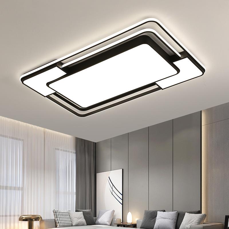 客厅吸顶灯现代简约书房间卧室创意极简中山灯具黑白护眼家装灯具