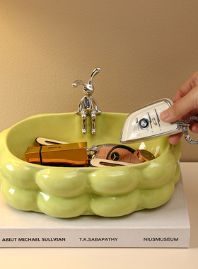 轻奢玄关钥匙收纳摆件家居饰品盒家用客厅茶几鞋柜装饰品乔迁礼品