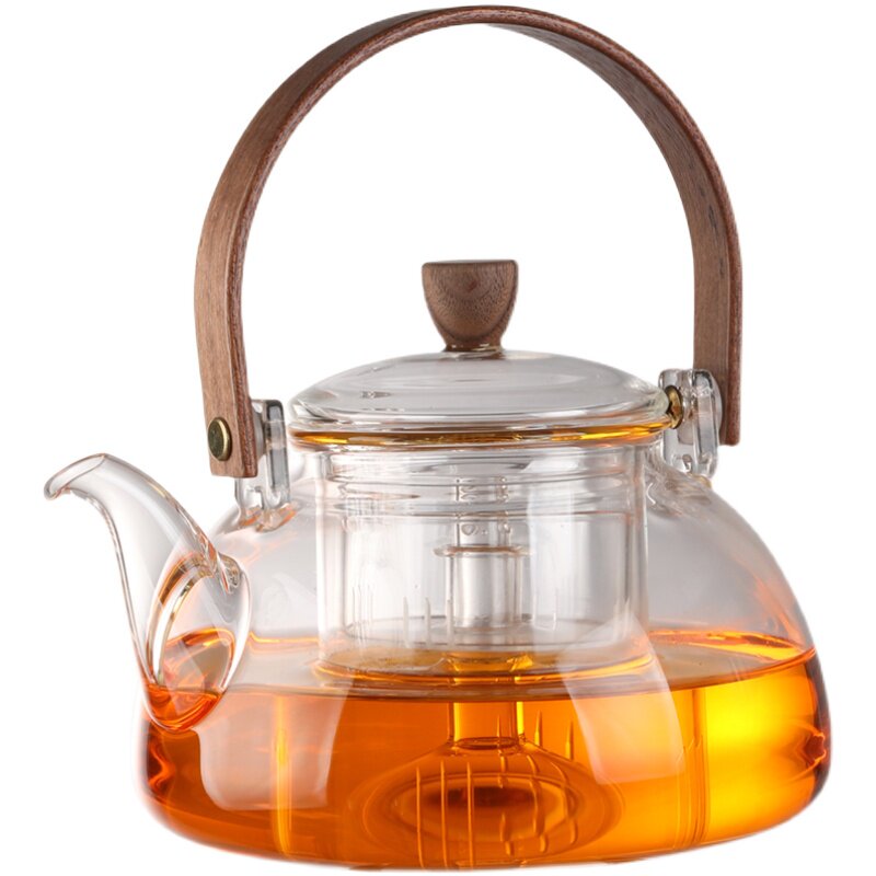 极速第四代玻璃煮茶壶耐高温电陶炉专用蒸茶壶蒸煮一体两用煮茶器