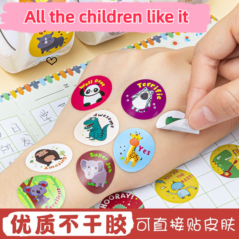 新品500pcs Reward Stickers Encouragement Sticker Roll for Ki