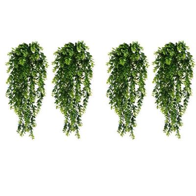 极速4Pcs Artificial Trailing Plants Fake Hanging Plants Faux
