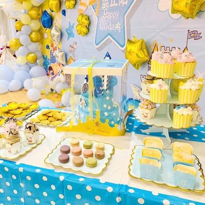 甜品台摆件展示架儿童生日布置摆台派对装饰一次性盘子蛋糕架子